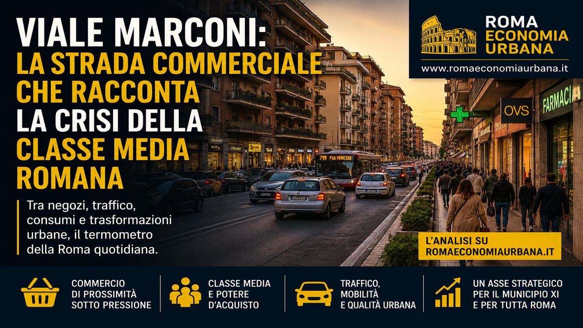 Viale Marconi: la strada commerciale che racconta la crisi della classe media romana